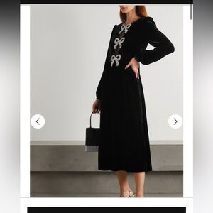 SALONI Black Dress with embellished Bow Details